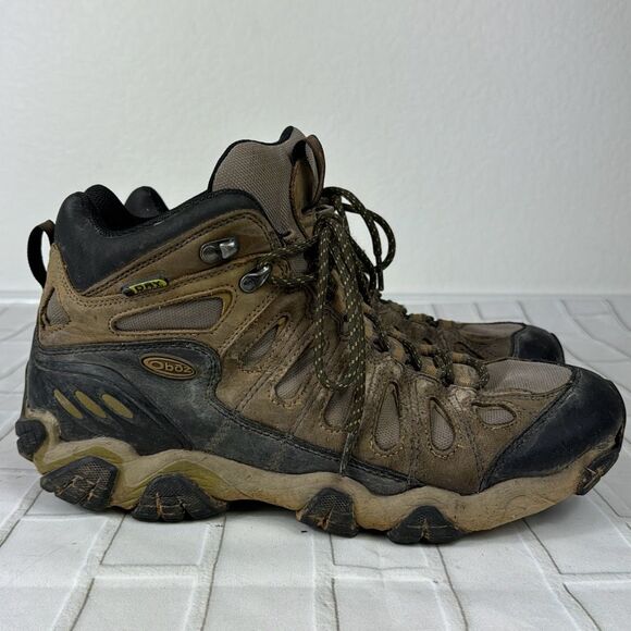 Oboz B Hiking Boots Dry Waterproof Mens 11.5 Sawtooth Waterproof Athletic Brown - Picture 9 of 10